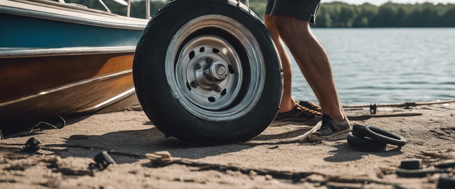 Checking small boat trailer tires